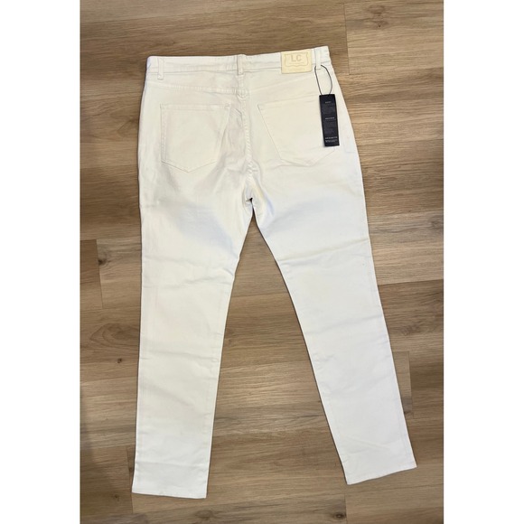 La Catenella Off-White Women's Jeans Straight Leg size 38W Coastal Summer Chic - Picture 3 of 6